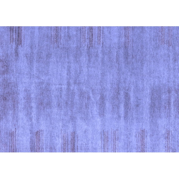 Ahgly Company Indoor Rectangle Abstract Blue Modern Area Rugs, 7' x 10'