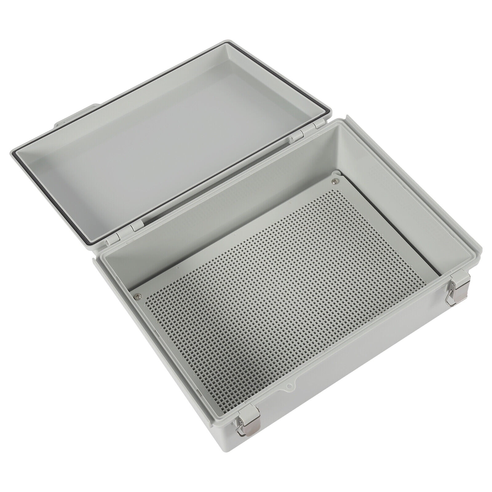 Hinged Cover Stainless Steel Latch Junction Box with Mounting Plate 15*11*5.1in