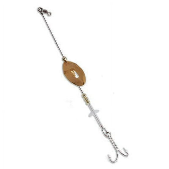 Prescott Spinner June Bug Strip-On Rig 8" Steel Lead 1-3/8" Blade - 1/0 Double Hook - Gold