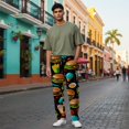 thumbnail image 4 of Men's pajama pants featuring a fun fast food graphic， soft home pajama pants， casual and comfortable loose fit pajama pants， elastic waistband， the ideal gift for birthdays and holidays., 4 of 10