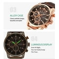 thumbnail image 4 of CURREN 8291 Men Dark Brown Chronograph Quartz Waterproof Leather belt Watch Sports Wristwatch, 4 of 5
