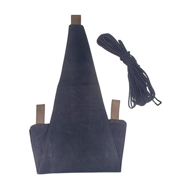 Taburete trípode de tela, silla de camping de tela resistente al desgaste, asiento de lona estable. Negro