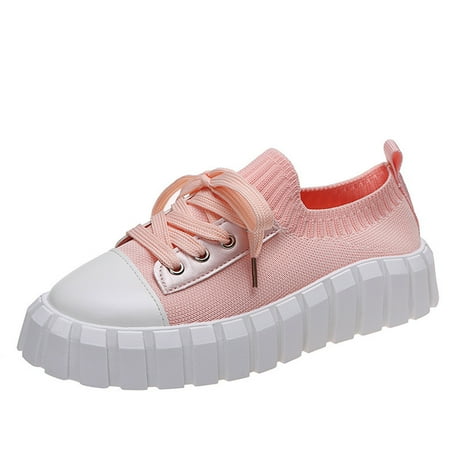 

AnuirheiH Spring New Style Knitted Lace-up Casual Large Size Casual Women Shoes 4-6$ off 2nd