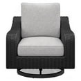 thumbnail image 5 of Pemberly Row Set of 2 Black Outdoor Swivel Lounges with Cushion, 5 of 10