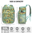 thumbnail image 3 of Boho Sunflower Aesthetic Cooler Backpack - Insulated 20L Leakproof Lunch Backpack for Outdoor, Travel & Work, Rustic Farmhouse Floral Pattern, 3 of 6