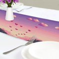 thumbnail image 4 of Yayeee Table Runner 90 inches Long Home Kitchen Dinning Party Decoration, Pixel Floating Hearts, 4 of 7