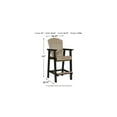 thumbnail image 6 of Signature Design by Ashley Contemporary Fairen Trail Barstool, Set of 2, Black/Driftwood, 6 of 6