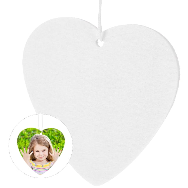 BALAHAPY 1Jgo Conjunto Hojas Sublimación Para Ambientador Corazón De Fieltro Con Práctico