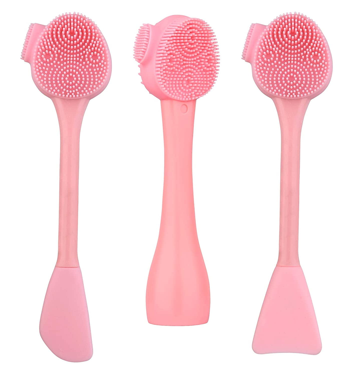 Heldig Silicone Facial Cleansing Brush Face Scrubber and Cleanser, DoubleEnded Silicone Face