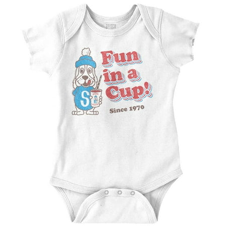 

Fun In A Cup Slush Puppie Logo Romper Boys or Girls Infant Baby Brisco Brands 24M