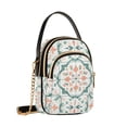 thumbnail image 7 of FORMRS Crossbody Bag for Women Quilted Travel Shoulder Cell Phone Purse with Chain Strap Handbag, Green Geometric Pattern, 7 of 7