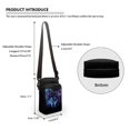 thumbnail image 6 of HELLHERO Cosmic Wolf Women Crossbody Bag with Double Layer Crossbody Bags Stylish Polyester, 6 of 7