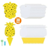 Gnat Traps for Potted Plants, Fungus Gnat Whitefly Killer Double-Sided Yellow Sticky Trap Fruit Fly Catchers for Indoor/Outdoor Plants, Ideal for Houseplants, Home, Garden, and Greenhouse - 30 Traps