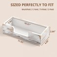 thumbnail image 2 of Paper Towel Dispenser Countertop, White Washed Wood Folded Paper Hand Towel Holder for Guest Bathroom, Commercial Tabletop Tissue Dispenser Tray for Multifold C-Fold, Z-Fold, Trifold, 2 of 7