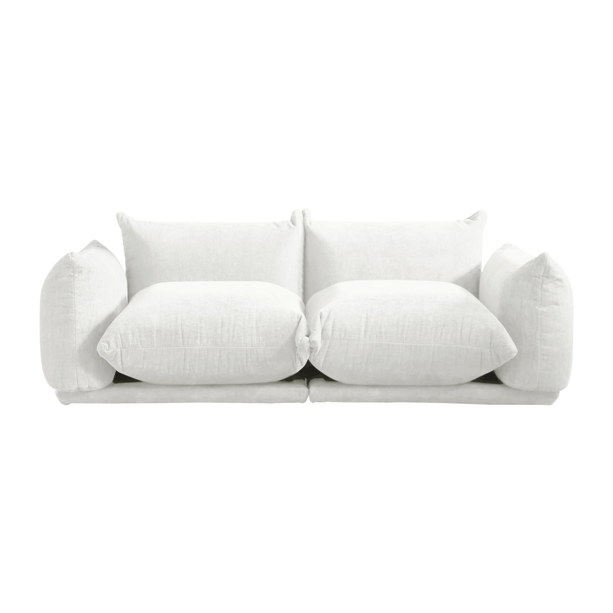 bokifol 2-Seat Modular Cloud Couch for Small Spaces,Easy to Assemble Cloud Couch for Living Room,Office,Beige