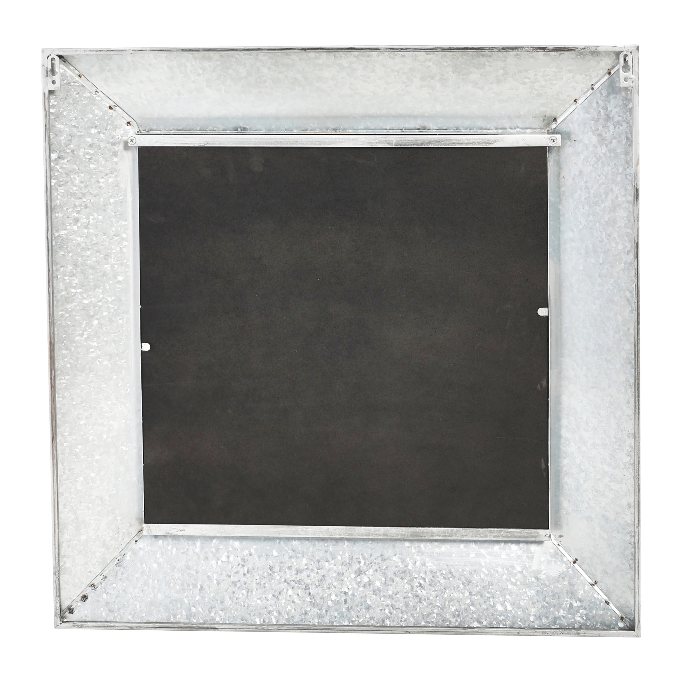 Creative Co-Op Creative Co-Op Square Metal Framed Wall Mirror, Distressed Galvanized