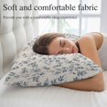 thumbnail image 5 of Navy Blue Leaves Pillow Covers King, Vintage Summer Botanical Farmhouse Rustic Soft Brushed Microfiber Breathable Throw Pillow Covers, Decorative Pillowcase with Zipper for Couch Sofa Bedroom 20"x36", 5 of 9