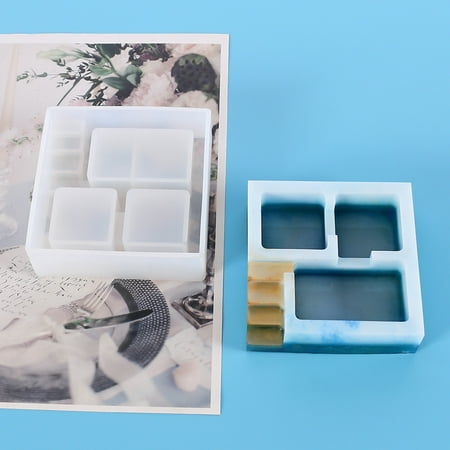 

HeYii Plant Pot Mold Eco-friendly Reusable Succulent Flower Candle Soap Epoxy Resin Mold for Party White