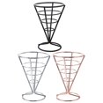 thumbnail image 1 of French Fries Cone Holder Metal Ice Cream Cone Holder for 3Pcs Home Use, 1 of 5