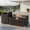 Brown, variant on Spaco 2-Piece Outdoor Rattan Gas Fire Table Set, 32" Rectangle Fire Pit with Tank Cover, CSA-Certified, 40,000 BTU, Gray PE Wicker