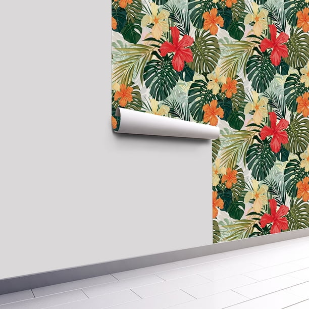 CUH Self Adhesiv Floral Wallpapers Contact Paper PVC Kitchen Bathroom