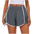 thumbnail image 2 of Vivianyo HD Shorts for Women Summer Clearance Women's Summer Solid Color Sexy Elastic Waist Side Pleated Casual Shorts, 2 of 5