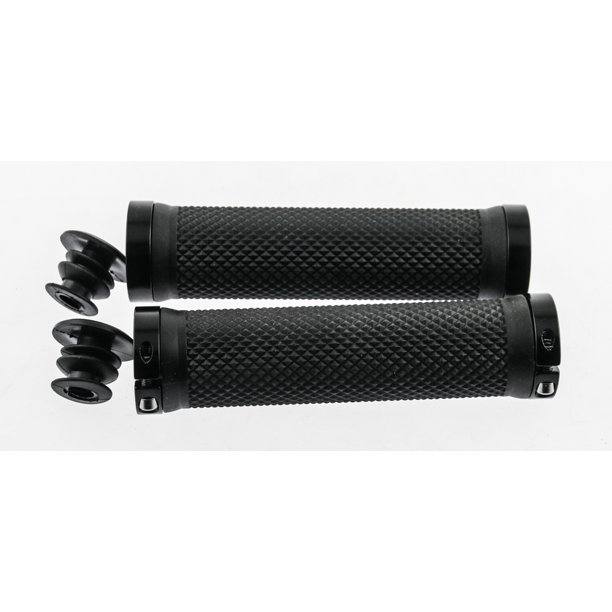 Lock On Black Mountain BMX Hybrid Flat Bar Bike Grips 22.2mm 7/8" NEW