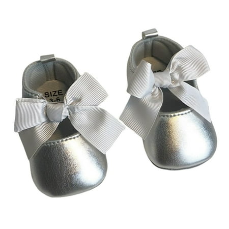 

Baby Girls Leather Shoes First Walking Shoes Anti-Slip Princess Shoes Outdoor Casual Shoes