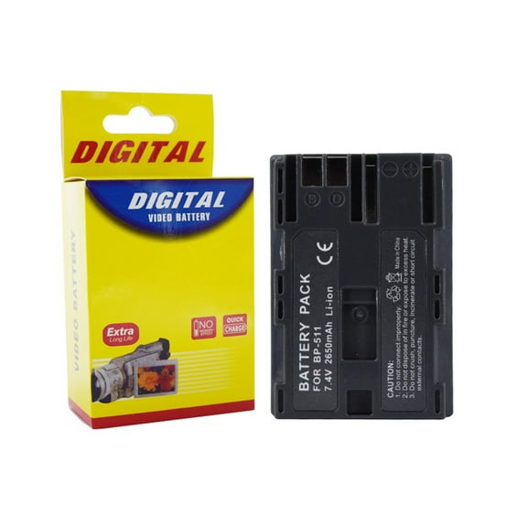 Digital Camera Battery 2 Pack BP-511 Camera Battery for Canon EOS 300D 5D 20D 30D 50D 40D 10D