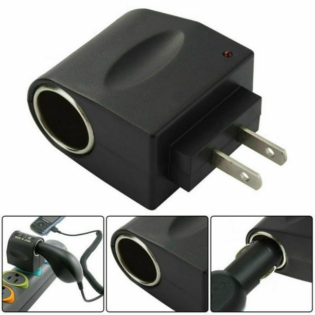 fecha límite Qué Centelleo Simyoung Car Cigarette Lighter Adapter Converter 110V-220V AC Wall Power to  12V DC Converter Socket Adapter - Walmart.com