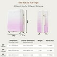 thumbnail image 2 of 3 Pieces Luggage Set, Airline Certified Carry-on Luggage with Cup Holder, USB Port, 20-inch ABS+PC Hard Shell Luggage with Spinner Wheels, 2 of 8