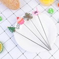 thumbnail image 6 of Jiyike 8 pcs Stainless Steel Cake Test Pin Bread Tester Probe Baking Tool for Biscuit Cupcake Muffin (Strawberry Cake+Hand+Xmas Tree+Snowman), 6 of 10