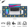 thumbnail image 5 of Long Mouse Pads for Desk,Blue Sun Moon Star Pattern Desk Mats on Top Of Desks, Desk Mouse Pad Extra Large with 3mm Non-Slip Base and Stitched Edge for Gaming,Office,Work,Home 35.4"x15.7", 5 of 6