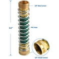 thumbnail image 2 of HYDRO MASTER Garden Hose Coiled Spring Protector, Solid Brass Connector, Garden Faucet Extension, 2 of 5