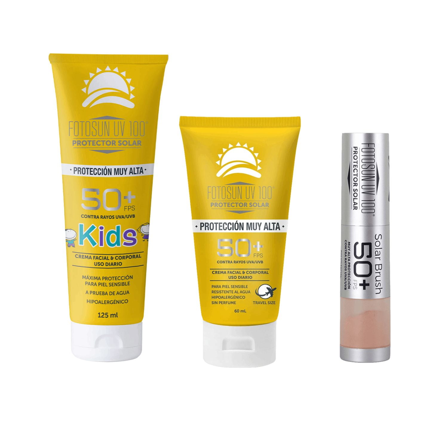 Protector Solar FPS 50+ Fotosun UV 100 Kit de Viaje con Protector Solar ...