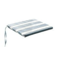 thumbnail image 1 of Yhmxh Cojín para silla a rayas de algodón y lino, acolchado para protección de cadera en el hogar, cojín para silla de comedor, correa transpirable, desmontable y lavable., 1 of 1