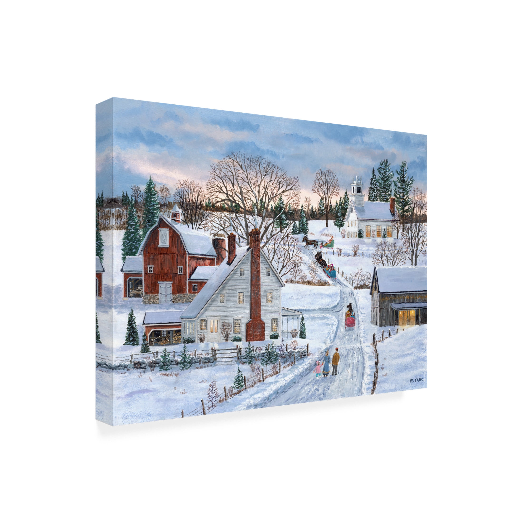 Canvas Wall Art - Bob Fair 'Church Supper Tonight' Wall Art for Living Room, Bedroom, or Office Décor by Trademark Fine Art - 19 x 14 Inches