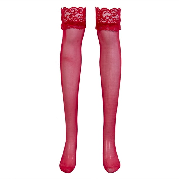 LSFYSZD Women' s Thigh Highs Border Knee Stocking Sexy Sheer Lace High