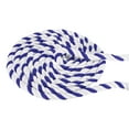 thumbnail image 1 of Unique Bargains 1/2Inch x 25Feet Natural Twisted Cotton Rope 3 Strand Tug of War Rope with Sealing Tape Blue White, 1 of 6