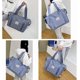 thumbnail image 5 of Bolsa de gimnasio para mujer, bolsa de viaje plegable de gran capacidad, tela Oxford, diseño impermeable para deportes al aire libre, viajes, yoga, 5 of 5