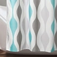 thumbnail image 4 of Mid Century Geo Shower Curtain, 72" x 72", Blue & Gray, 4 of 5