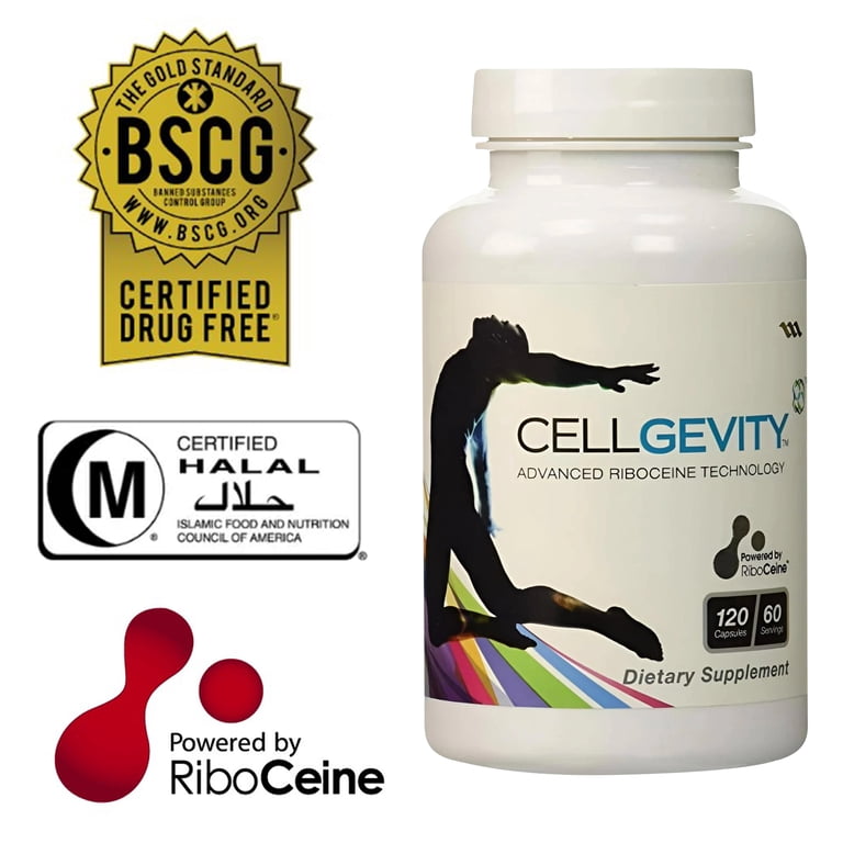 Max International Cellgevity, Advanced Glutathione Support with RiboCeine &  Antioxidants | Gluten & Melamine Free, 120 Vegetable Capsules, 60 Servings  (2 pack)