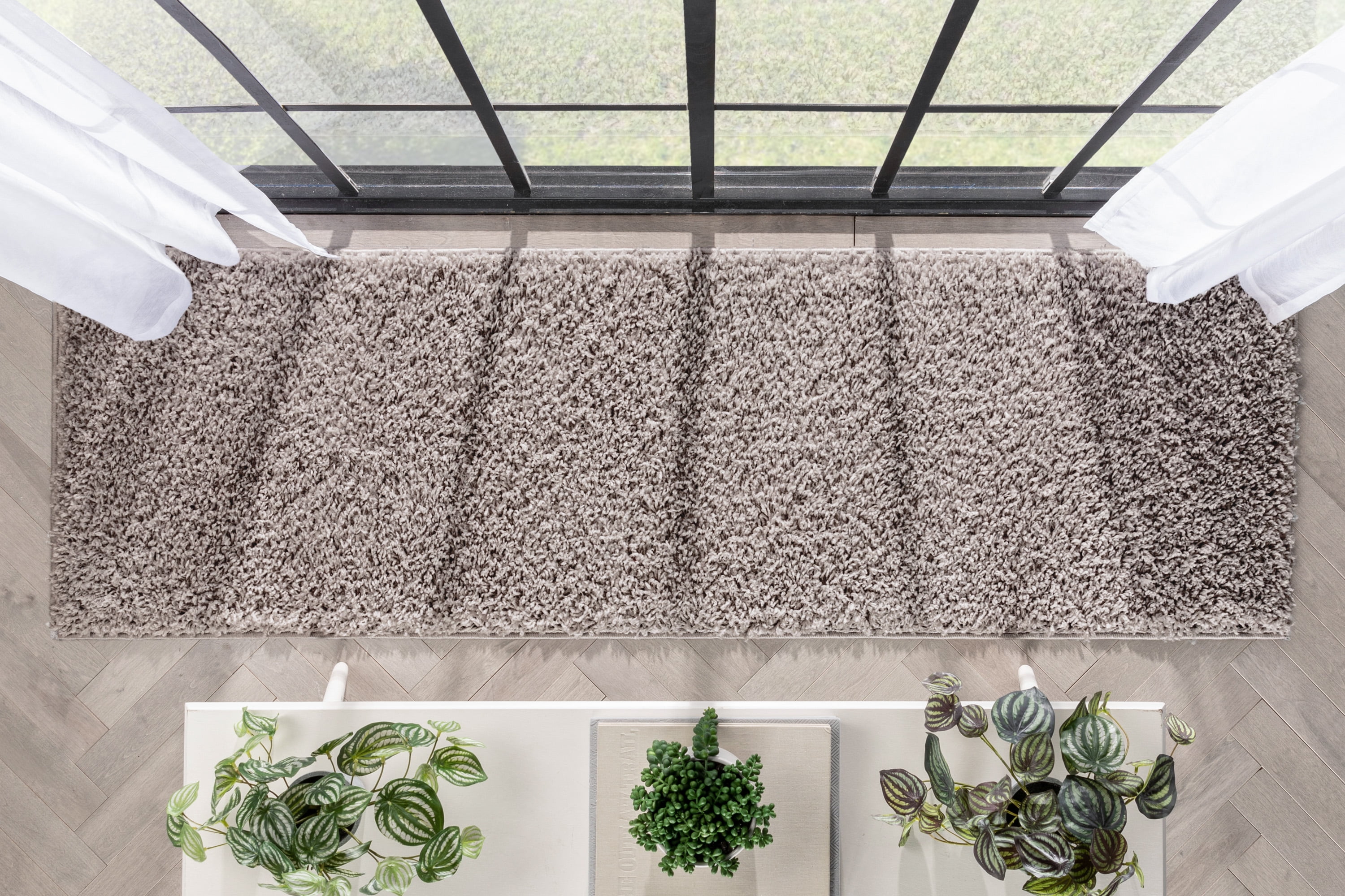 Well Woven Elle Basics Emerson Modern Textured Beige / Grey 2'3" x 7'3" Runner Rug