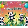 thumbnail image 3 of Cute Pandas Themed Happy Birthday Banner Party Decoration Backdrop Background Photography Props for Birthday Parties Kids Celebrations Family Gatherings Photo Booths, 3 of 7