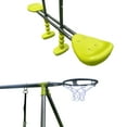 thumbnail image 6 of iRerts 6 in 1 Swing Set with Slide, Metal Outdoor Swing Sets for Kids with 2 Swings, Glider, Basketball Hoop, Soccer Goal, Swingset Playset for Kids Boys Girls, Kids Outdoor Swing for Backyard, Green, 6 of 7