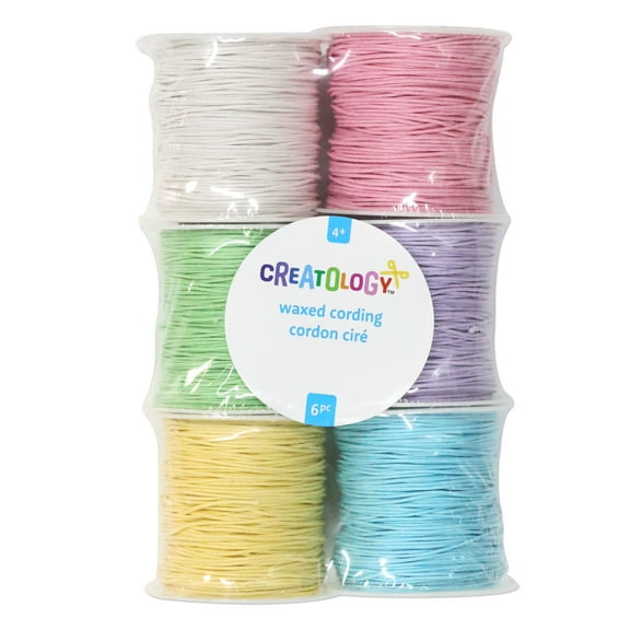 1mm Pastel Waxed Cording Pack by Creatology 6pc