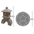 thumbnail image 4 of Design Toscano AL58699 Statue de Lanterne de Pagode Illuminée, Pierre Grise, 4 of 4