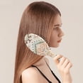 Boho Chic Detangler Hair Brush with Aesthetic Abstraction Pattern ...