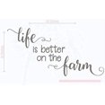 thumbnail image 1 of Life is Better on The Farm Wall Decals Vinyl Stickers Home Decor Quote 23x12-Inch Castle Gray, 1 of 5
