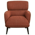 thumbnail image 2 of Dup 34 Inch Accent Chair- Cushioned Seat- Rounded Track Arms- Muted Orange, 2 of 6